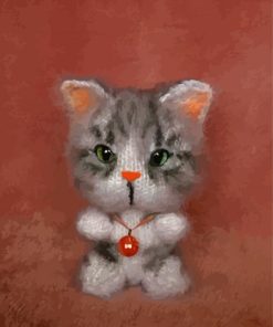 Little Grey Toy Cats Paint By Number