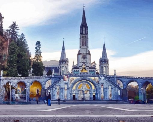 Lourdes Basilica Paint By Number