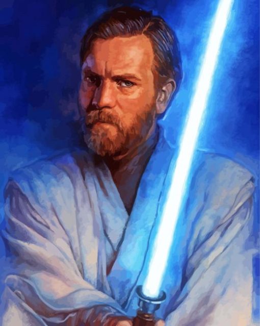 Obi One Illustration Art Paint By Number