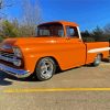 Orange Chevy Apache Paint By Number