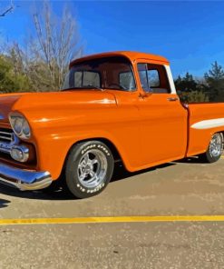 Orange Chevy Apache Paint By Number