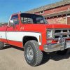 Red 76 GMC Pickup Paint By Number