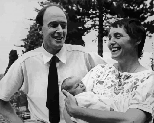 Roald Dahl And His Family Paint By Number