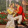 Romantic Couple In The Garden Art Paint By Number