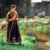 Sheep Farmer Lady Paint By Number