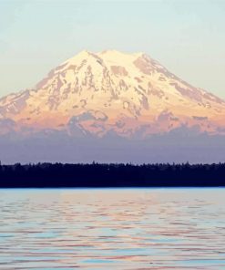 Snowy Mountain Puget Sound Paint By Number