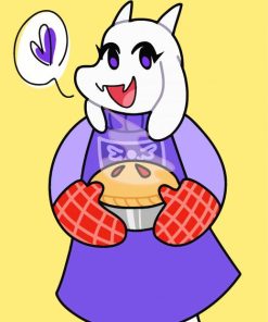 Toriel Holding Pie Paint By Number