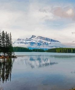 Two Jack Lake In Canada Paint By Number