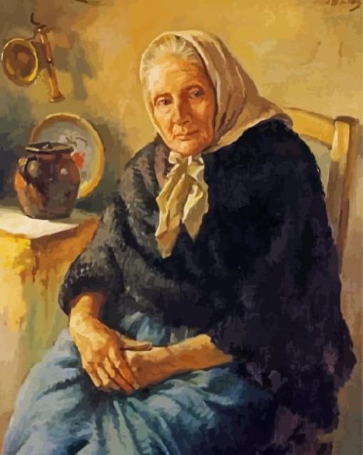 Vintage Grandmother Paint By Number