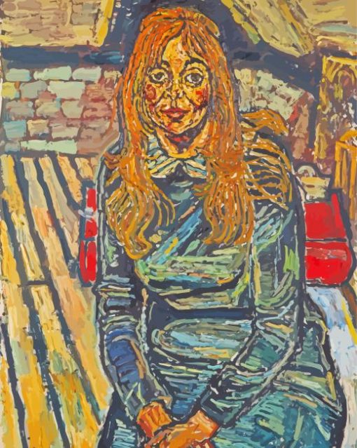 Vintage Woman John Bratby Paint By Number