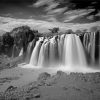 Waterfall Black And White Landscape Paint By Number