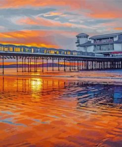 Weston Super Mare Pier At Sunset Paint By Number