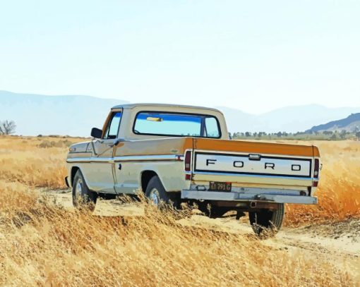 1971 Ford Pickup On Road Paint By Number