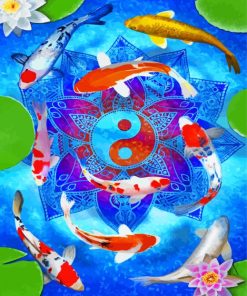 Koi Fish Yin And Yang Paint By Number