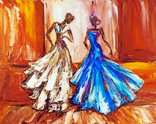 Abstract Dancing Sisters Paint By Number