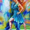 Abstract Ballroom Dancers Paint By Number