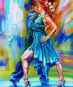 Abstract Ballroom Dancers Paint By Number