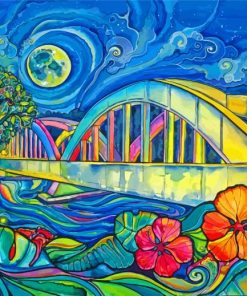 Abstract Colorful Bridge Artistic Art Paint By Number