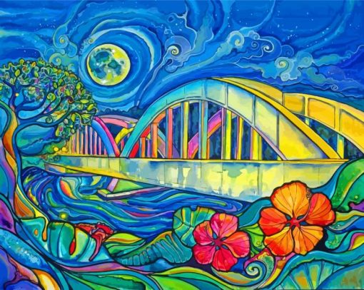 Abstract Colorful Bridge Artistic Art Paint By Number