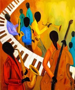 African American Men Jazz Musicians Art Paint By Number