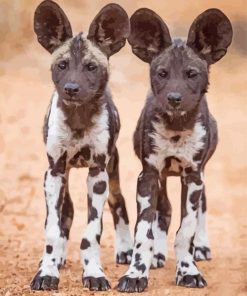 African Hunting Dogs Puppies Paint By Number