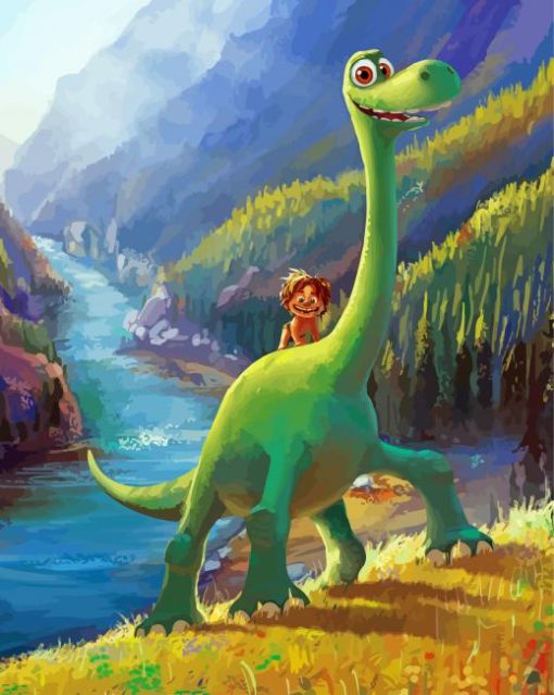 Arlo And Spot From The Good Dinosaur Paint By Number