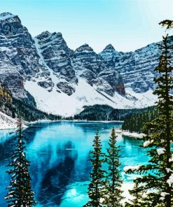 Banff National Park In WIinter Paint By Number