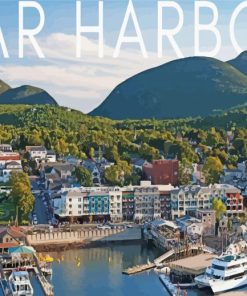 Bar Harbour Town Paint By Number