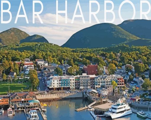 Bar Harbour Town Paint By Number