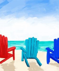 Beach Chair Trio Paint By Number