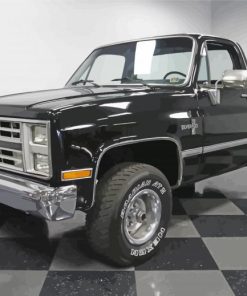 Black 1984 Chevy Truck Paint By Number