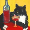 Black Cat And Wine Paint By Number