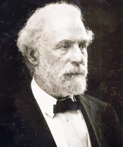 Black And White Robert E Lee Paint By Number