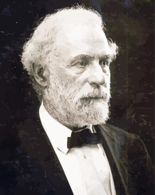 Black And White Robert E Lee Paint By Number