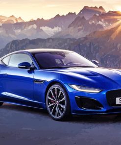 Blue Jaguar F Type Car Paint By Number