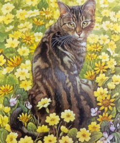 Cat In Field Art Paint By Number