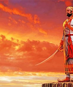 Chhatrapati Shivaji Maharaj With Swords Paint By Number