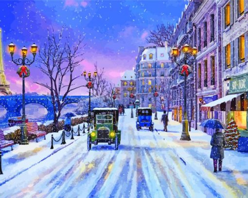 Christmas Paris Paint By Number