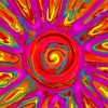 Colorful Abstract Sun Art Paint By Number