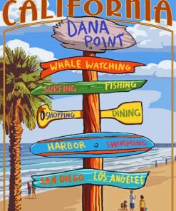 Dana Point Poster Paint By Number