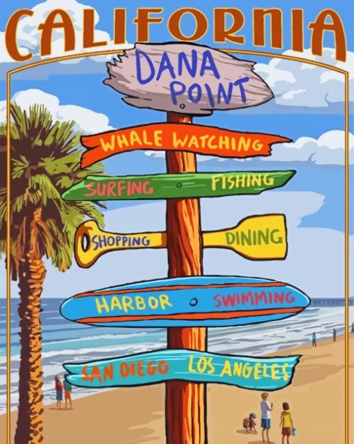 Dana Point Poster Paint By Number