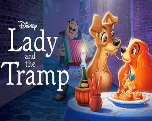 Disney Lady And The Tramp Paint By Number