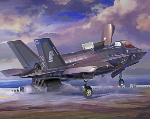 F35 Jet Fighter Art Paint By Number