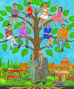 Family Tree Illustration Paint By Number