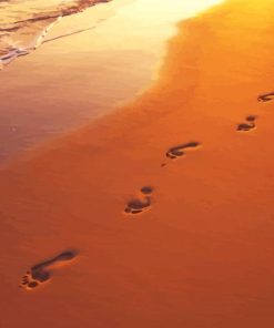 Footprints In Sand Paint By Number