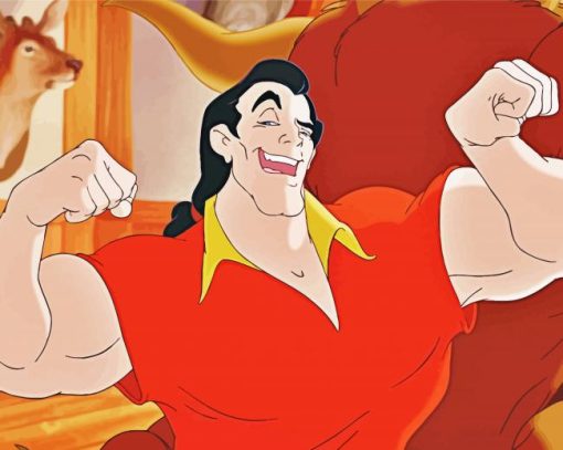 Gaston Muscles Paint By Number