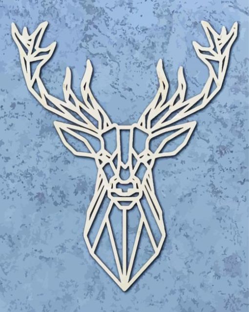 Geometric Stag Art Paint By Number