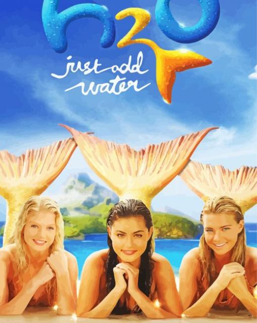 H20 Just Add Water Movie Poster Paint By Number