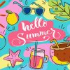 Hello Summer Poster Paint By Number