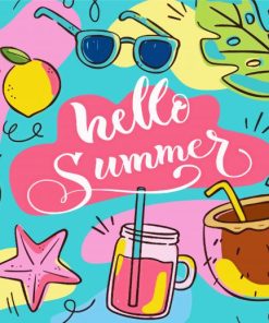 Hello Summer Poster Paint By Number